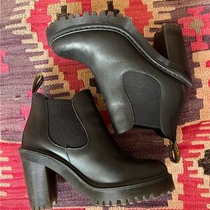 Dr. Martens Black Heeled Chelsea Boots